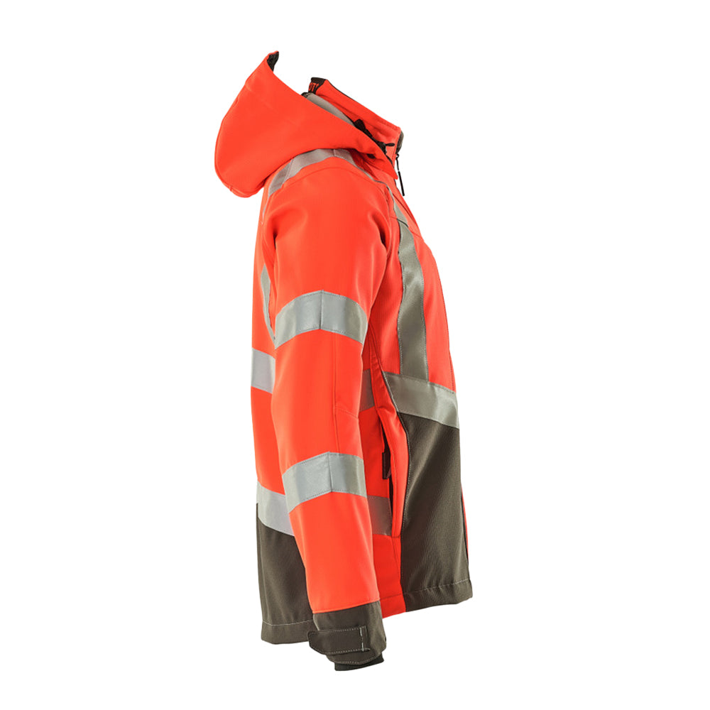 Hi Vis Red-Dark Anthracite - Side - Mascot Mens Safe Supreme Blackpool Hi-Vis Jacket
