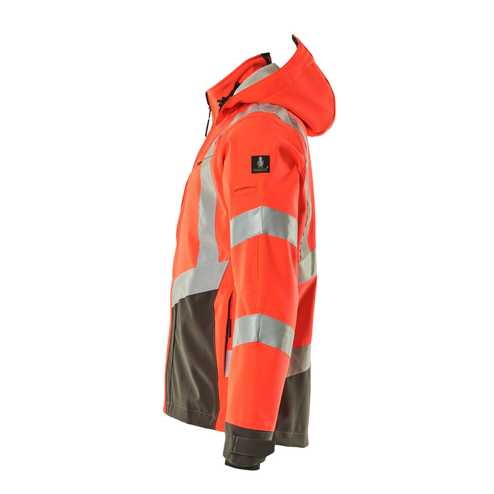 Hi Vis Red-Dark Anthracite - Lifestyle - Mascot Mens Safe Supreme Blackpool Hi-Vis Jacket
