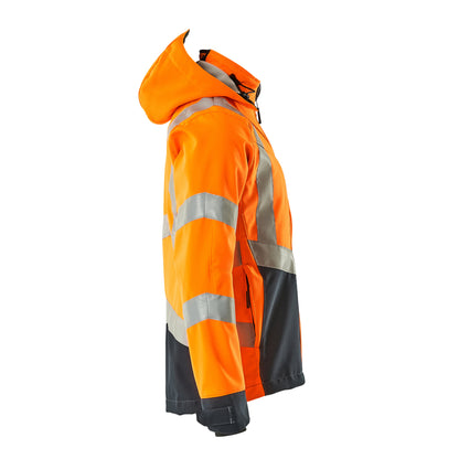 Hi Vis Orange-Dark Navy - Side - Mascot Mens Safe Supreme Blackpool Hi-Vis Jacket