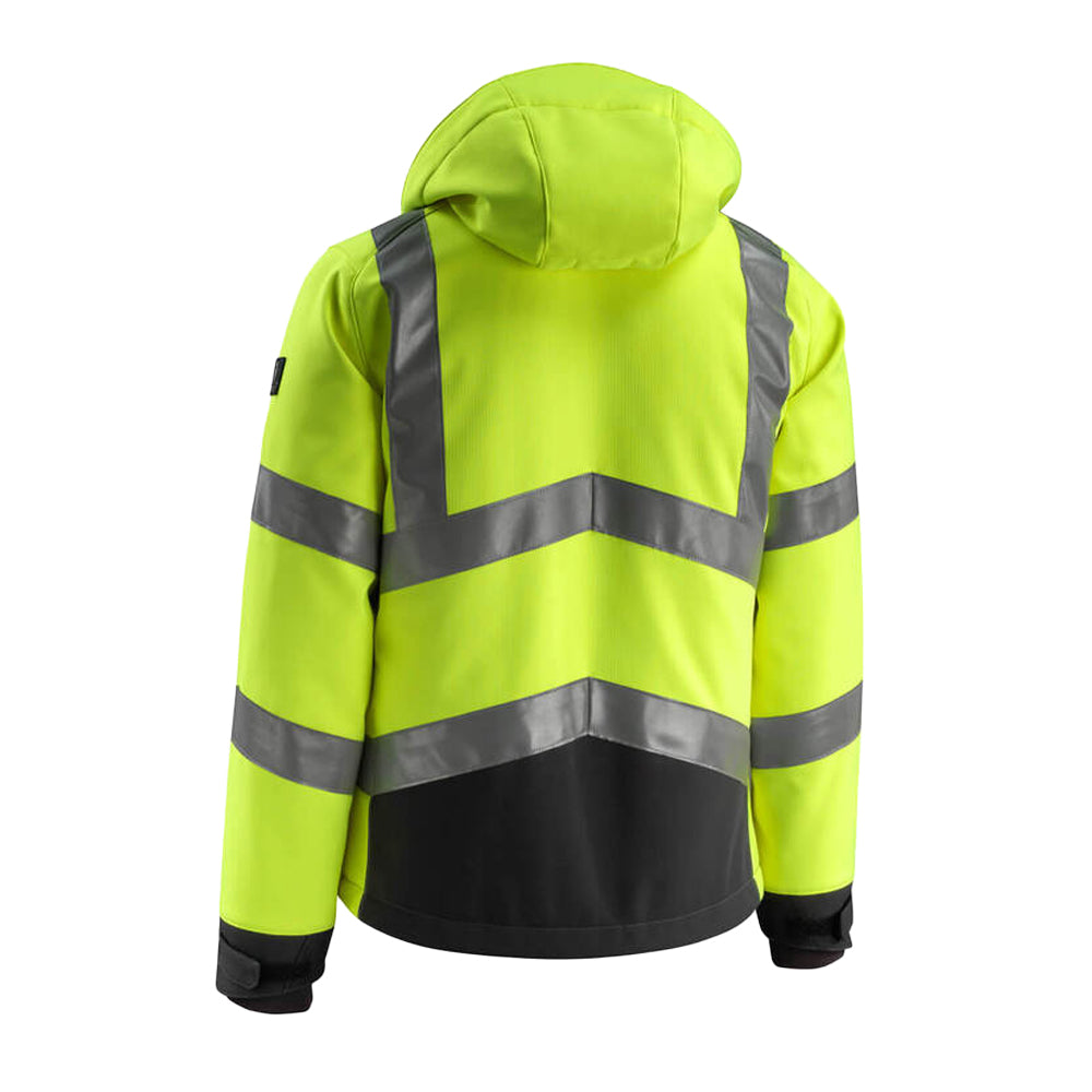 Hi Vis Yellow-Black - Back - Mascot Mens Safe Supreme Blackpool Hi-Vis Jacket