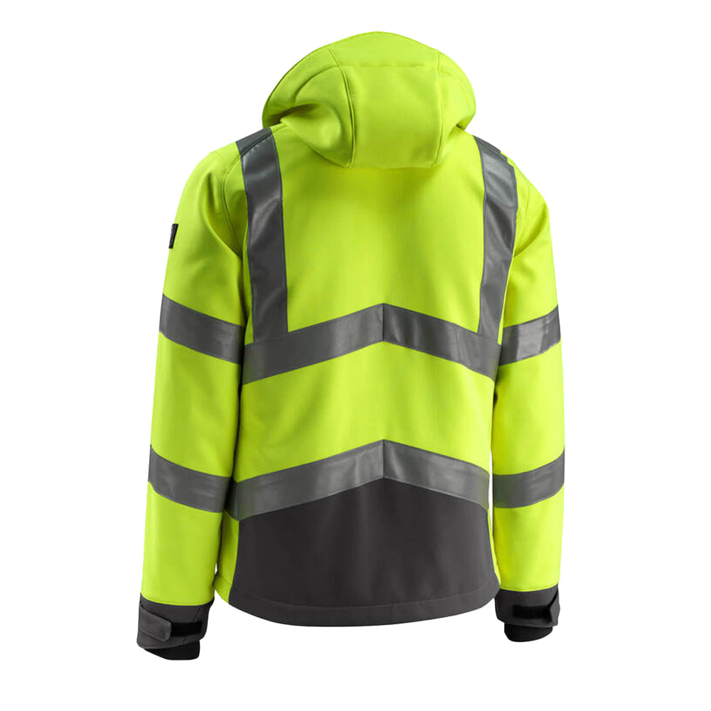 Hi Vis Yellow-Dark Anthracite - Back - Mascot Mens Safe Supreme Blackpool Hi-Vis Jacket