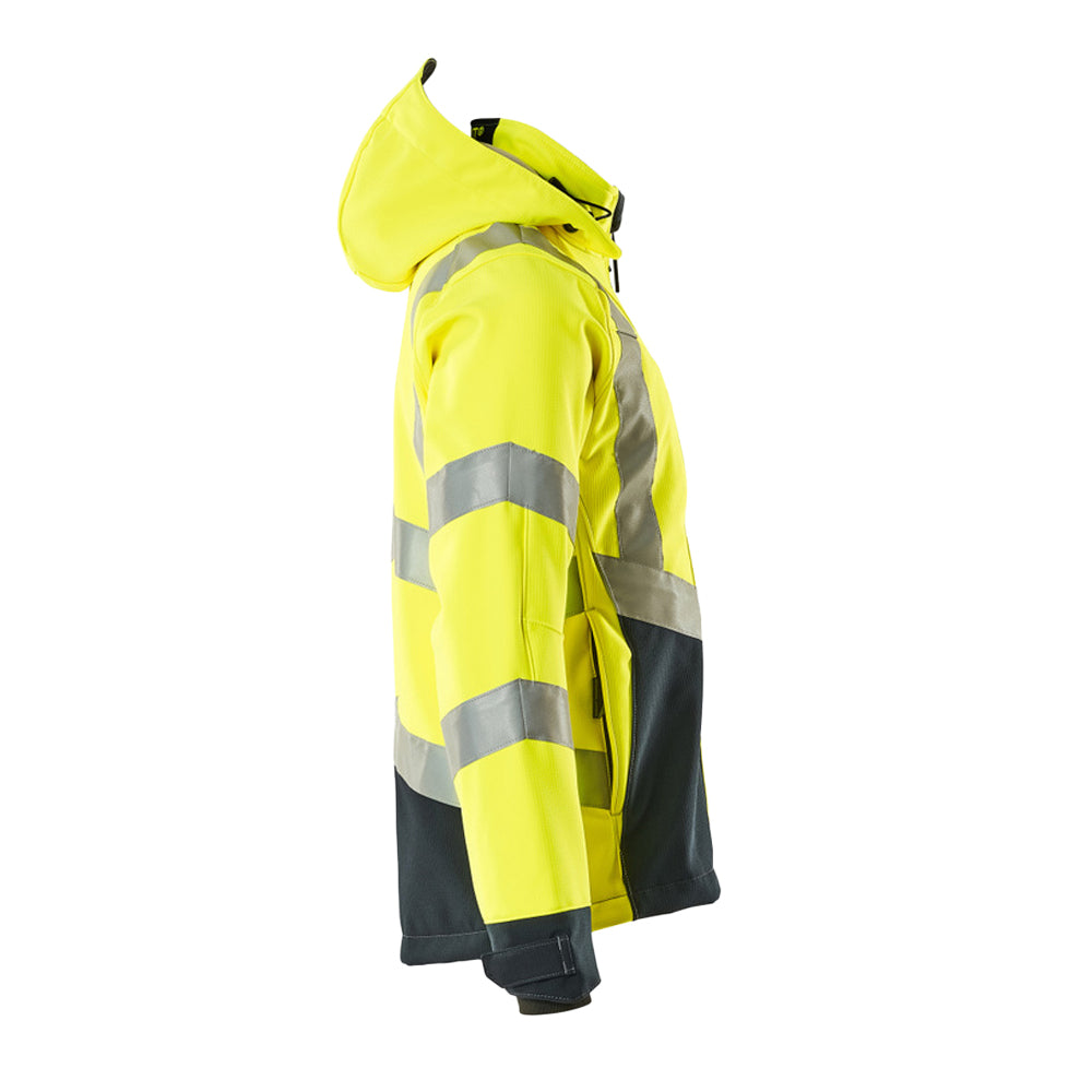 Hi Vis Yellow-Dark Navy - Side - Mascot Mens Safe Supreme Blackpool Hi-Vis Jacket