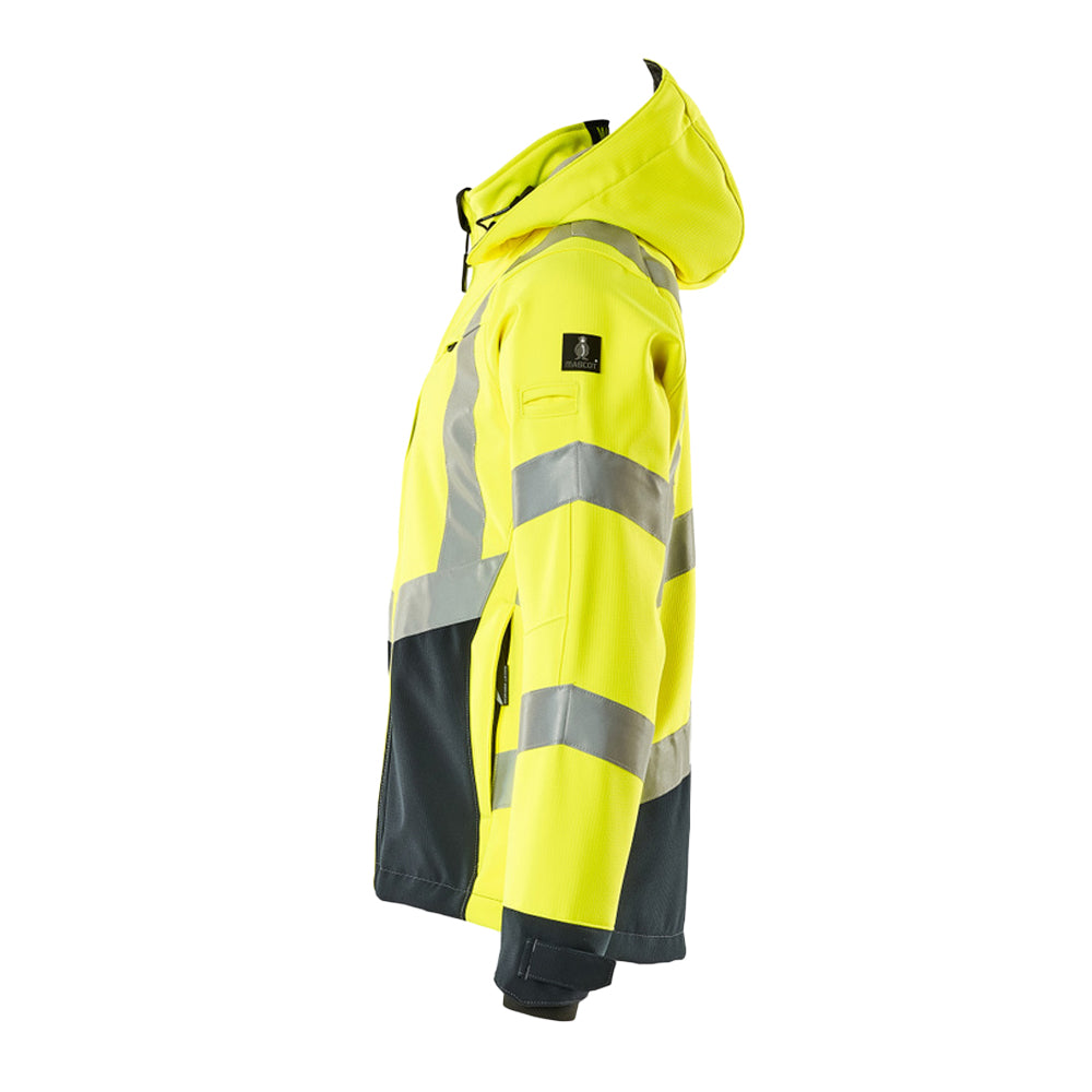 Hi Vis Yellow-Dark Navy - Lifestyle - Mascot Mens Safe Supreme Blackpool Hi-Vis Jacket