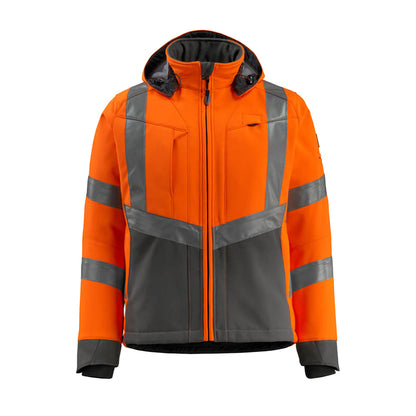 Hi Vis Orange-Dark Anthracite - Front - Mascot Mens Safe Supreme Blackpool Hi-Vis Jacket
