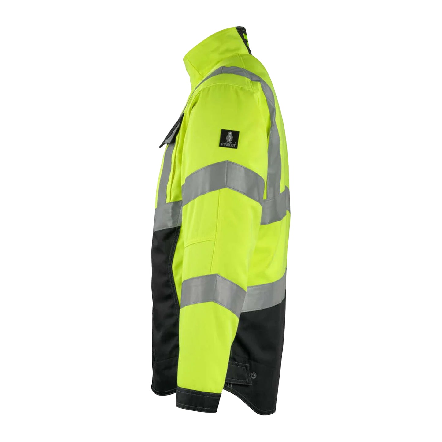 Hi Vis Yellow-Black - Back - Mascot Mens Safe Supreme Oxford Hi-Vis Jacket