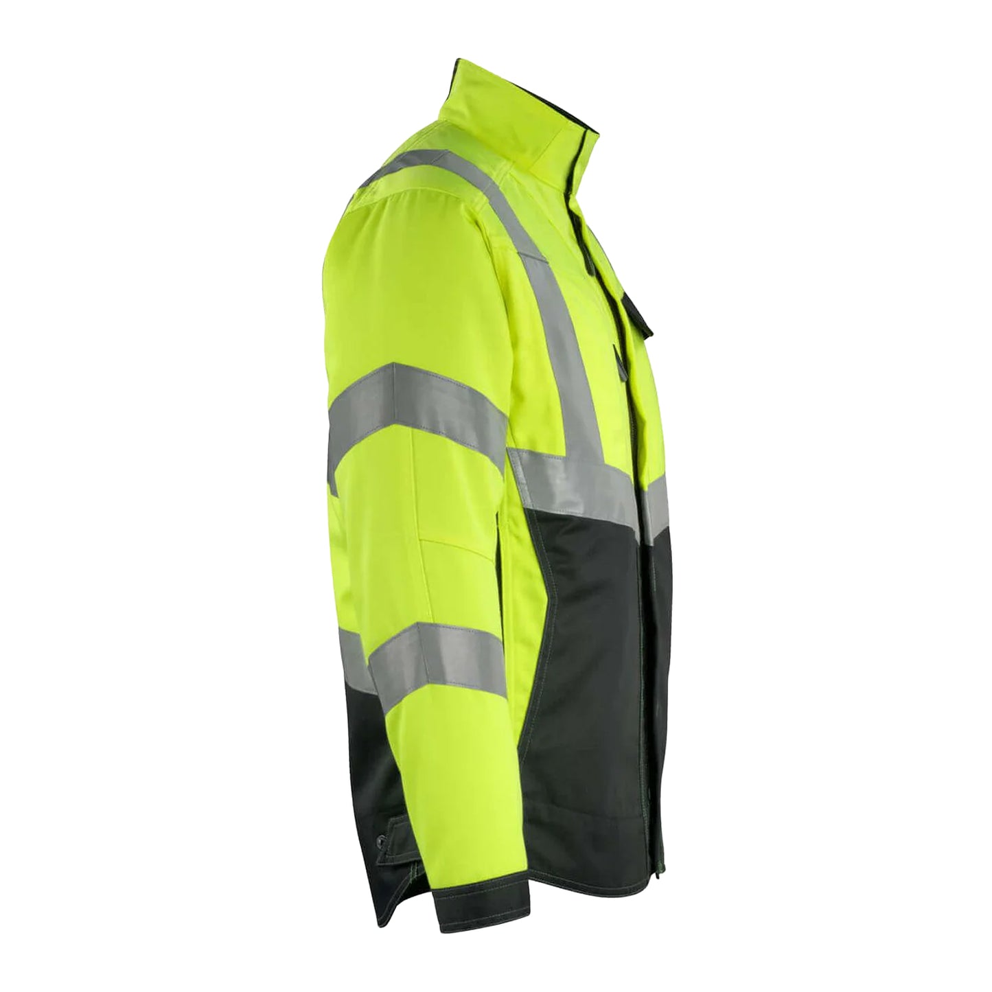 Hi Vis Yellow-Black - Side - Mascot Mens Safe Supreme Oxford Hi-Vis Jacket
