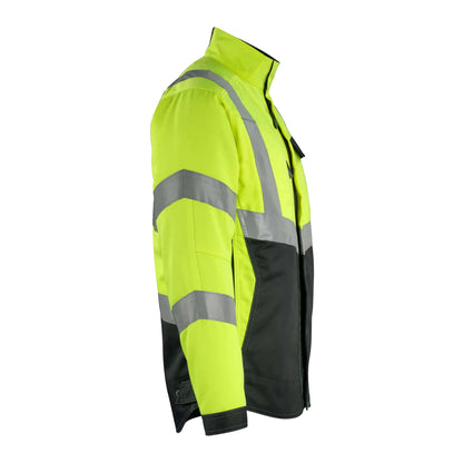 Hi Vis Yellow-Black - Side - Mascot Mens Safe Supreme Oxford Hi-Vis Jacket