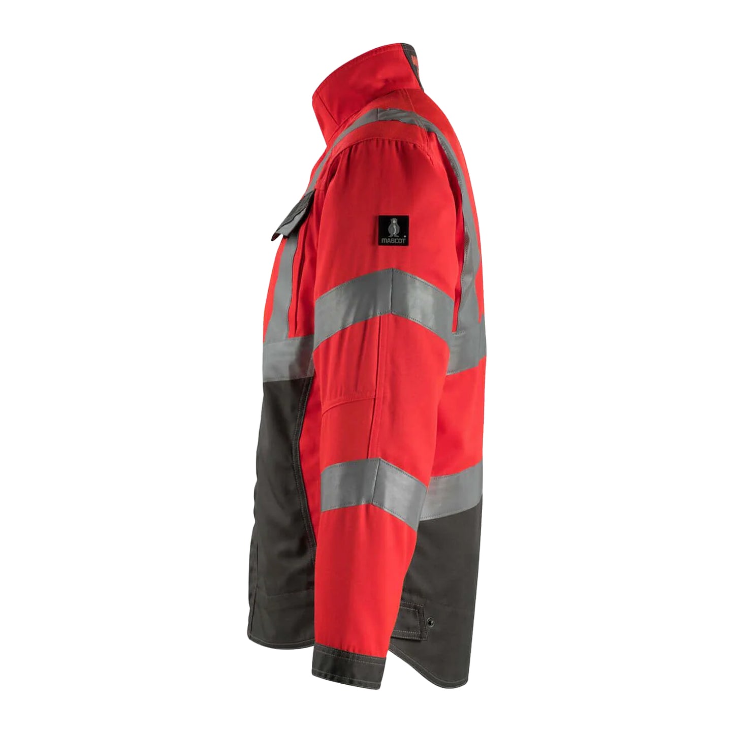 Hi Vis Red-Dark Anthracite - Back - Mascot Mens Safe Supreme Oxford Hi-Vis Jacket