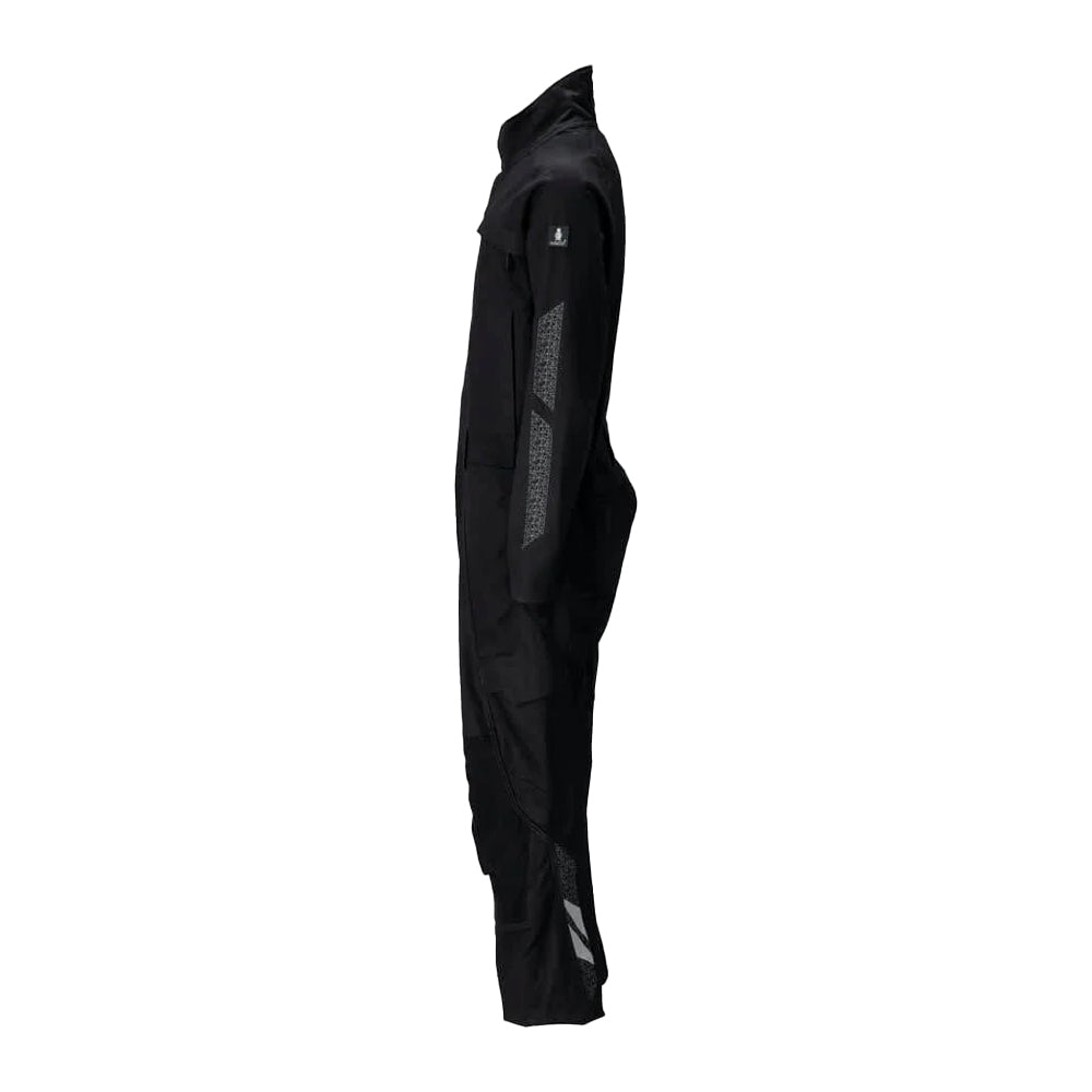 Black - Back - Mascot Mens Accelerate Knee Pad Pockets Boiler Suit