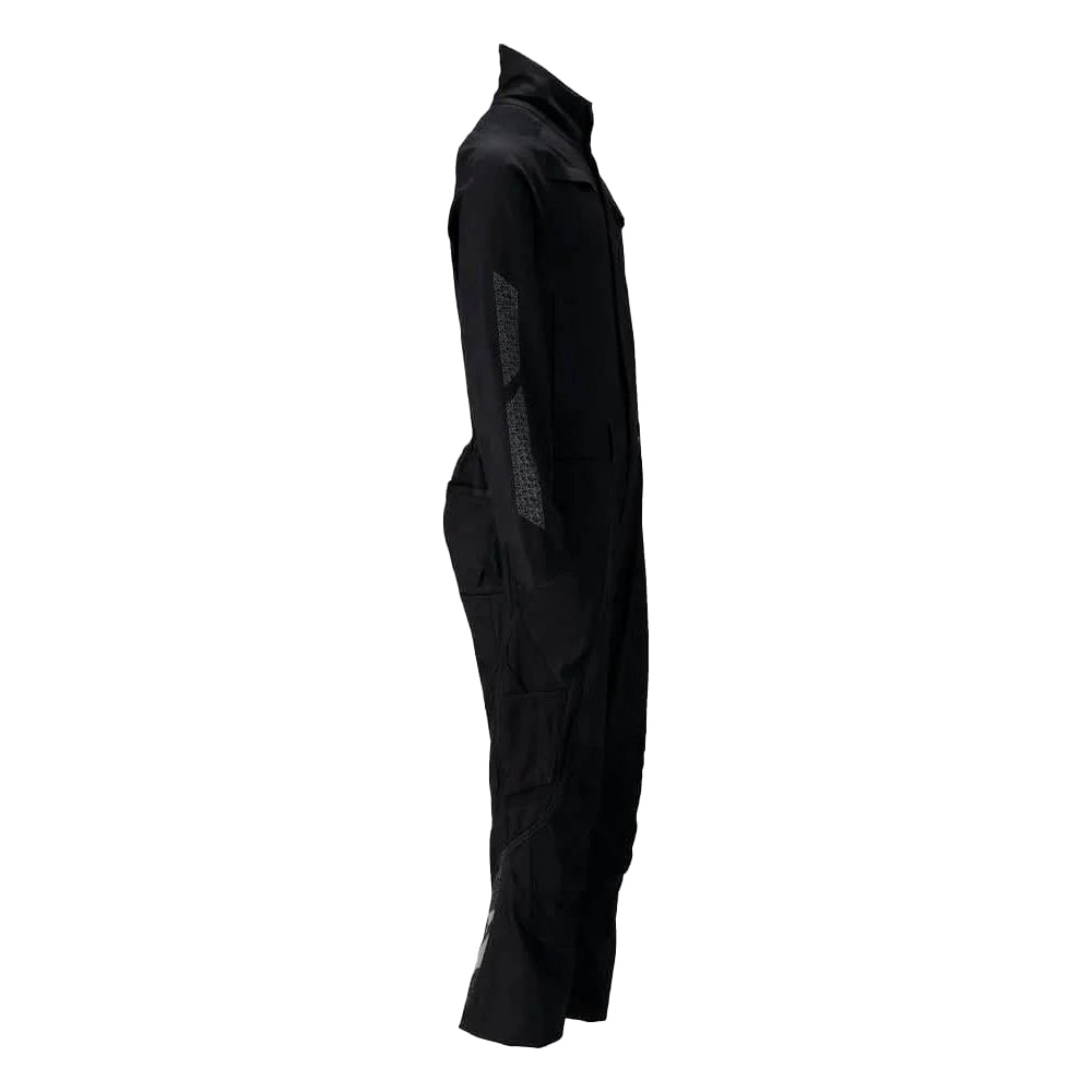 Black - Side - Mascot Mens Accelerate Knee Pad Pockets Boiler Suit