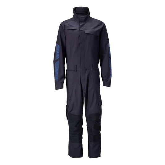 Dark Navy - Front - Mascot Mens Accelerate Knee Pad Pockets Boiler Suit