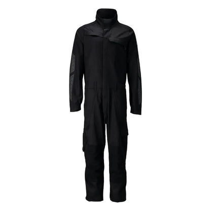 Black - Front - Mascot Mens Accelerate Knee Pad Pockets Boiler Suit