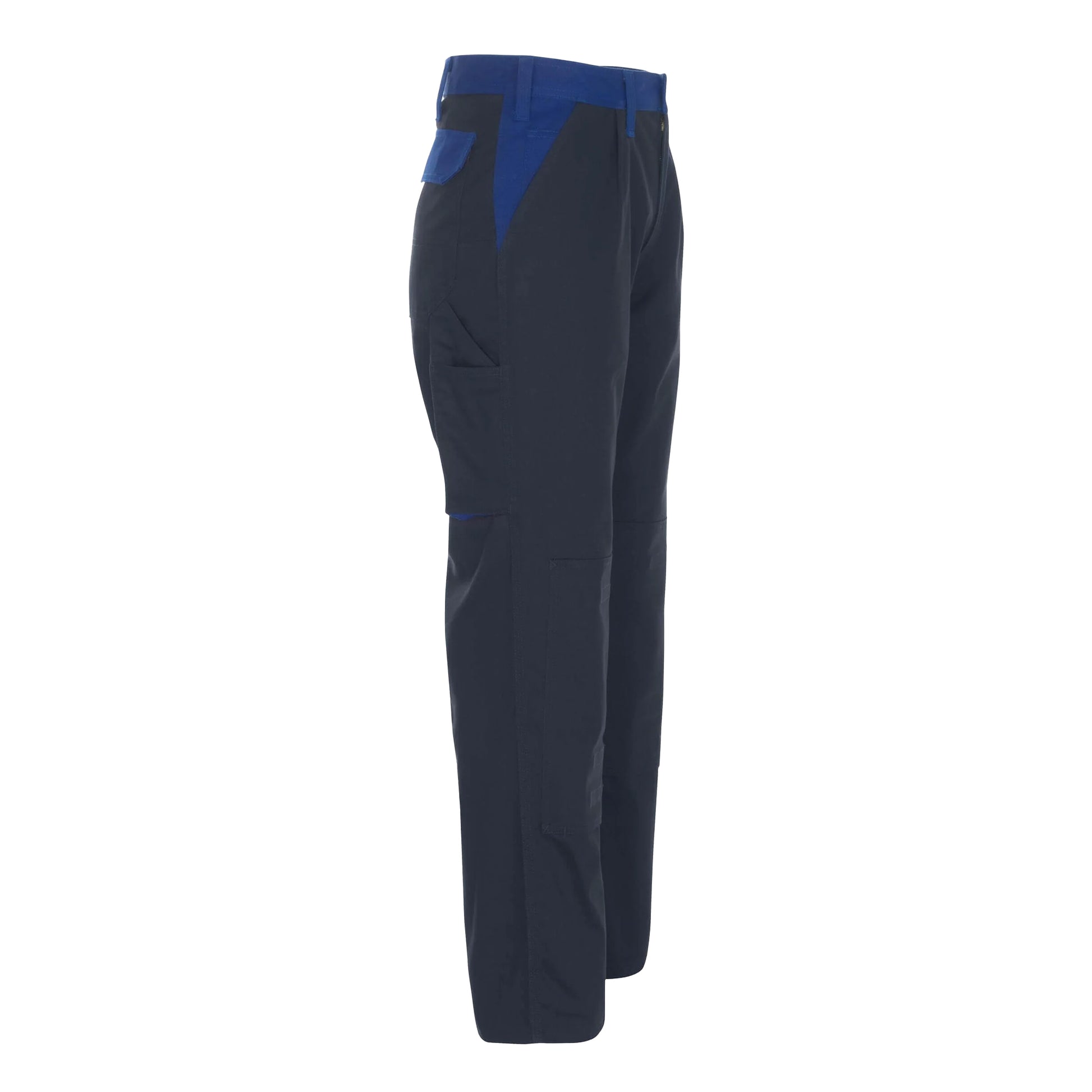 Navy-Royal Blue - Side - Mascot Mens Image Knee Pad Pockets Work Trousers