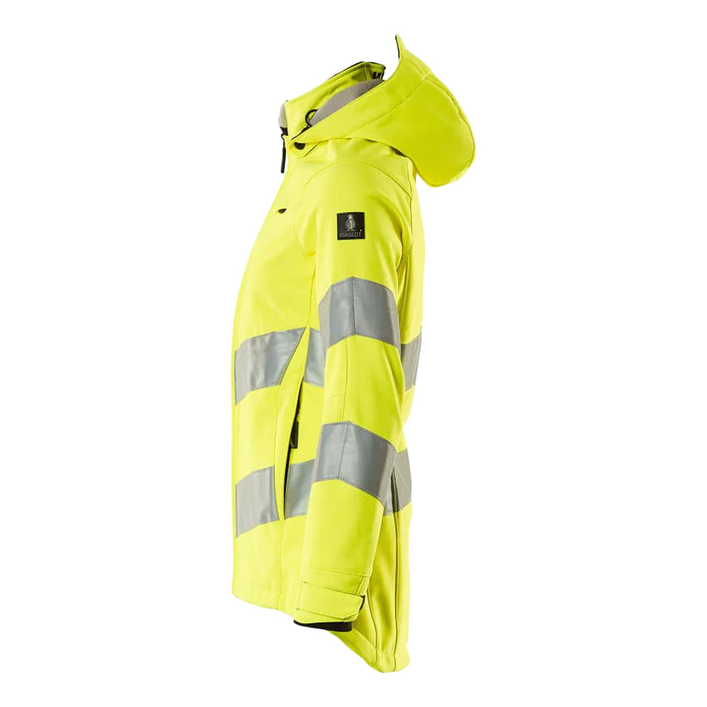 Hi Vis Yellow - Back - Mascot Womens-Ladies Safe Supreme Hi-Vis Soft Shell Jacket