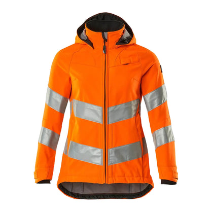 Hi Vis Orange - Front - Mascot Womens-Ladies Safe Supreme Hi-Vis Soft Shell Jacket