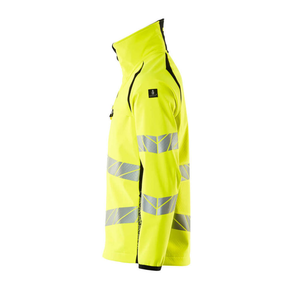Hi Vis Yellow-Black - Side - Mascot Mens Accelerate Safe Hi-Vis Soft Shell Jacket