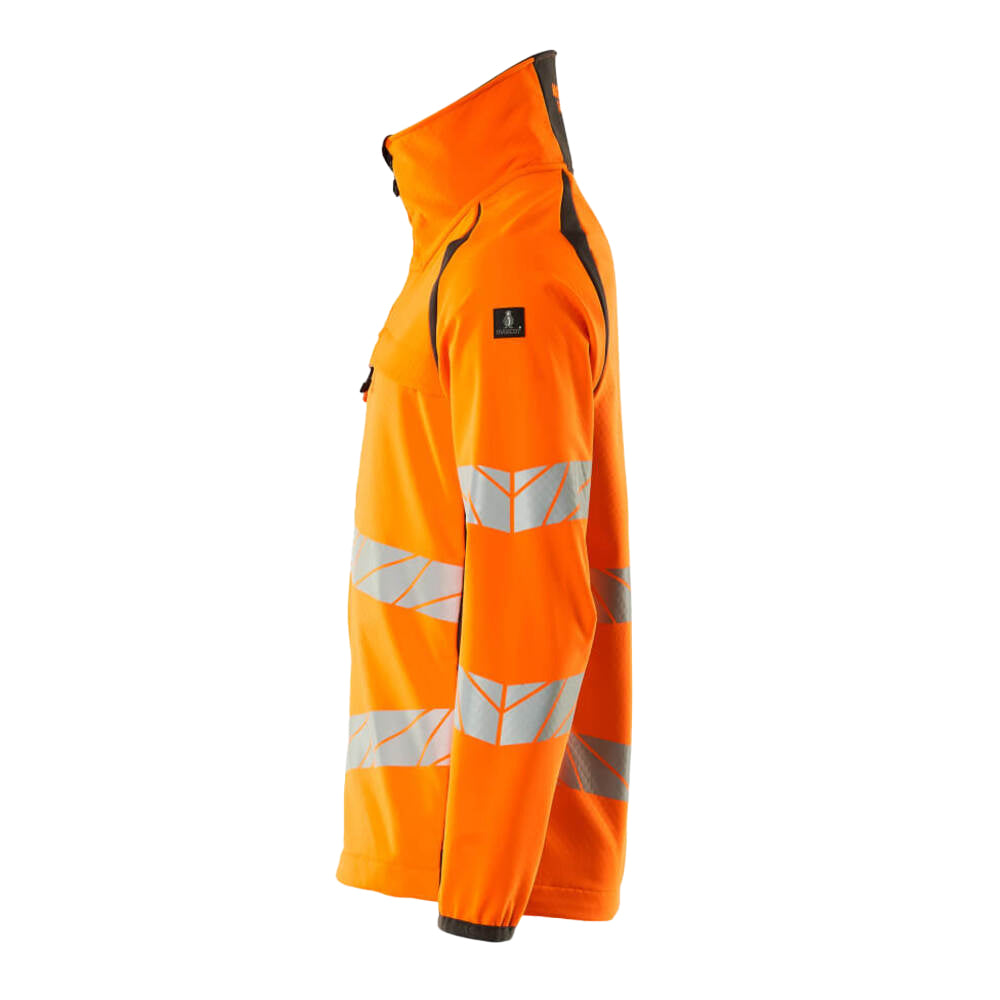 Hi Vis Orange-Dark Anthracite - Side - Mascot Mens Accelerate Safe Hi-Vis Soft Shell Jacket