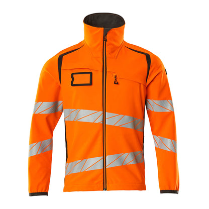 Hi Vis Orange-Dark Anthracite - Front - Mascot Mens Accelerate Safe Hi-Vis Soft Shell Jacket