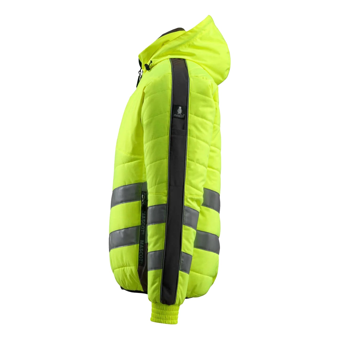 Hi Vis Yellow-Black - Back - Mascot Mens Safe Supreme Dartford Hi-Vis Jacket