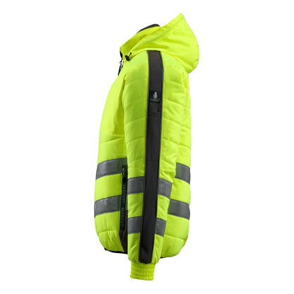 Hi Vis Yellow-Black - Back - Mascot Mens Safe Supreme Dartford Hi-Vis Jacket