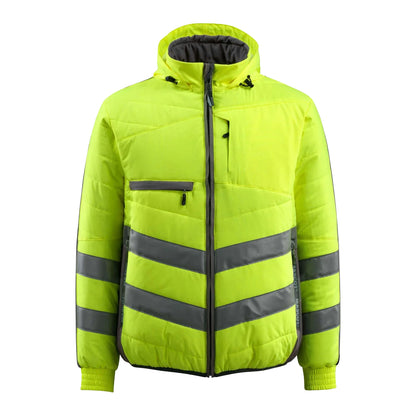 Hi Vis Yellow-Dark Anthracite - Front - Mascot Mens Safe Supreme Dartford Hi-Vis Jacket