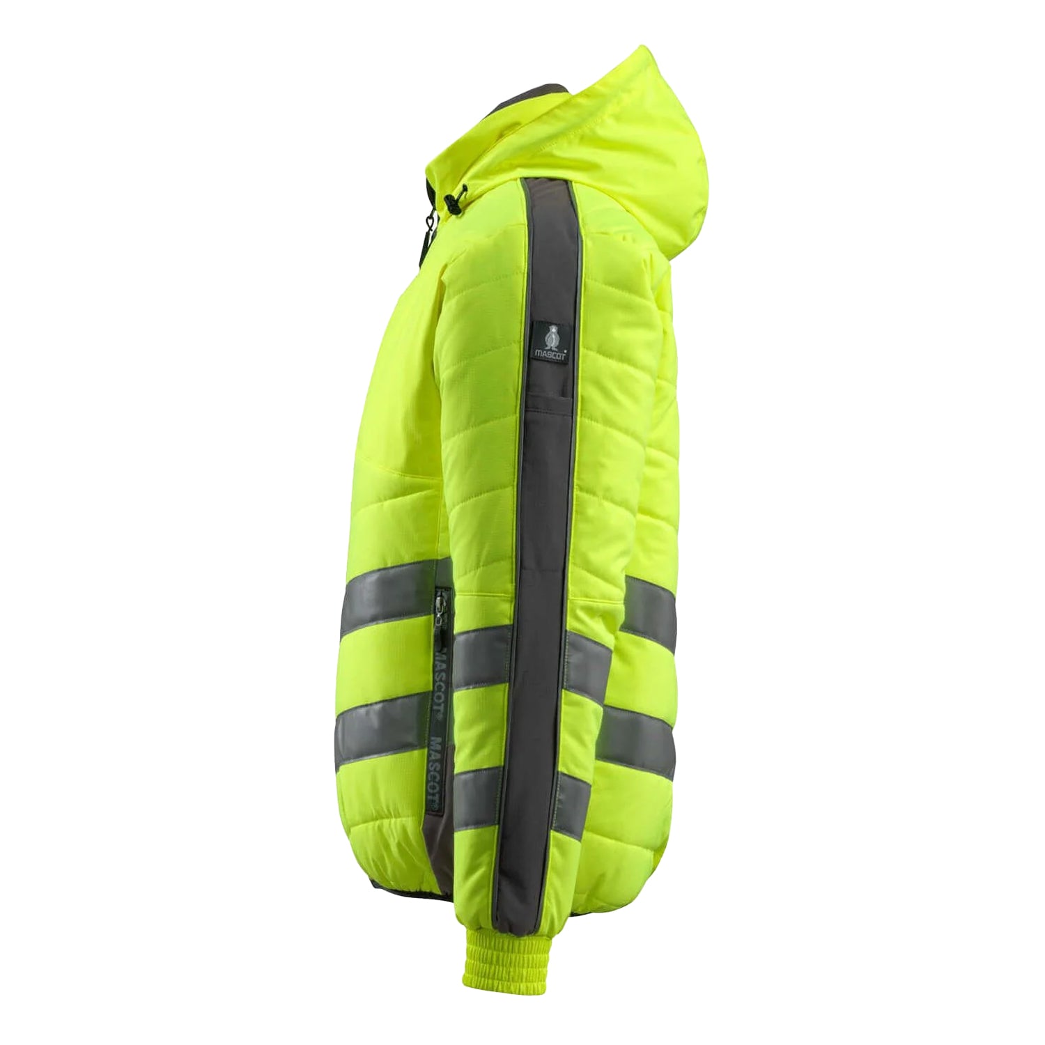 Hi Vis Yellow-Dark Anthracite - Back - Mascot Mens Safe Supreme Dartford Hi-Vis Jacket