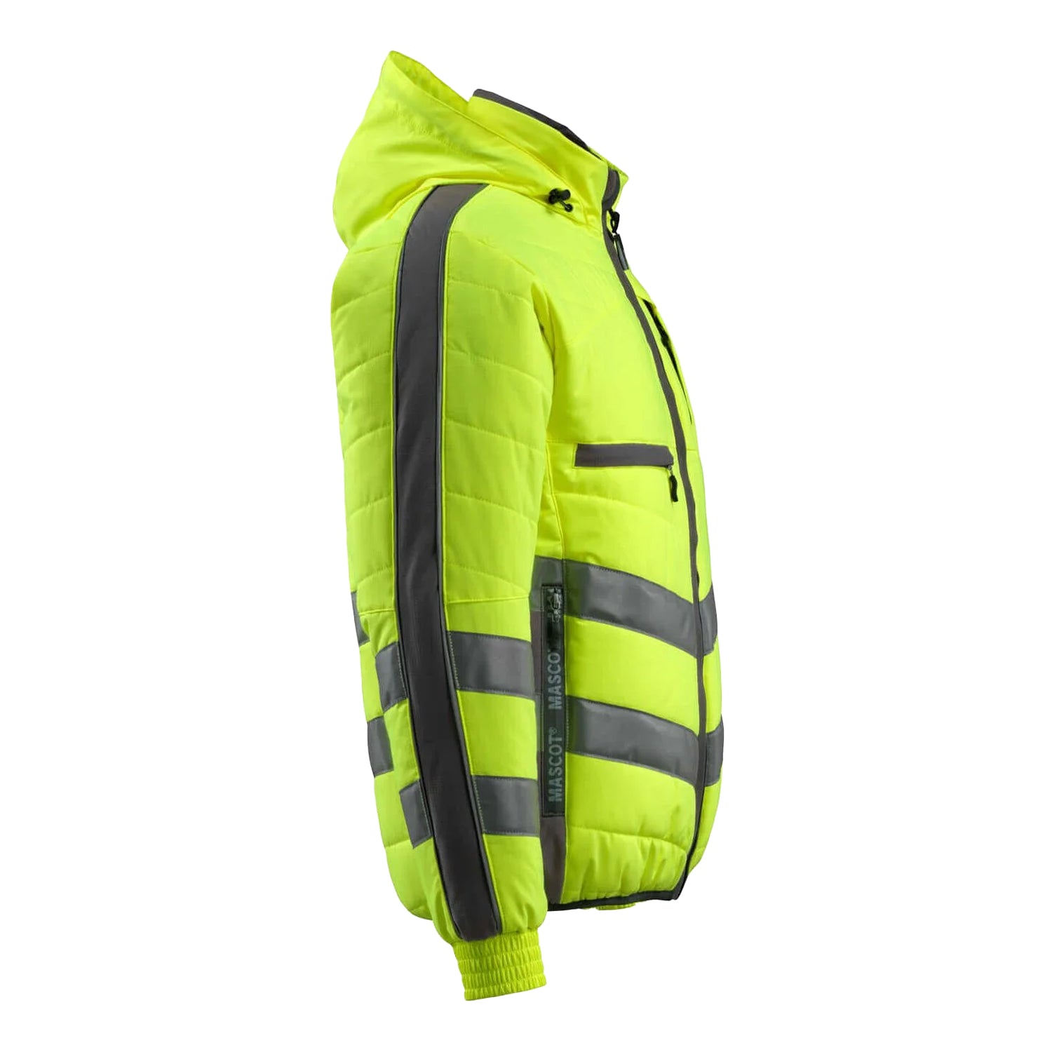Hi Vis Yellow-Dark Anthracite - Side - Mascot Mens Safe Supreme Dartford Hi-Vis Jacket