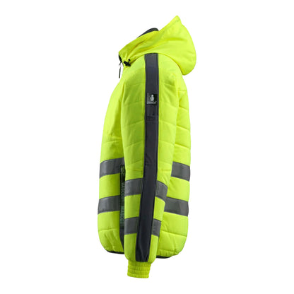 Hi Vis Yellow-Dark Navy - Back - Mascot Mens Safe Supreme Dartford Hi-Vis Jacket