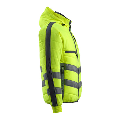 Hi Vis Yellow-Dark Navy - Side - Mascot Mens Safe Supreme Dartford Hi-Vis Jacket