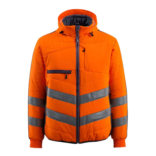 Hi Vis Orange-Dark Navy - Front - Mascot Mens Safe Supreme Dartford Hi-Vis Jacket