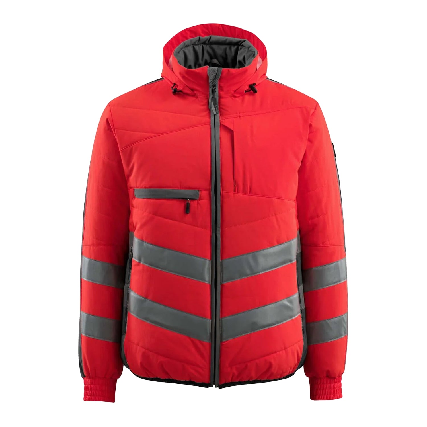 Hi Vis Red-Dark Anthracite - Front - Mascot Mens Safe Supreme Dartford Hi-Vis Jacket