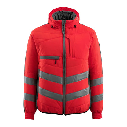 Hi Vis Red-Dark Anthracite - Front - Mascot Mens Safe Supreme Dartford Hi-Vis Jacket