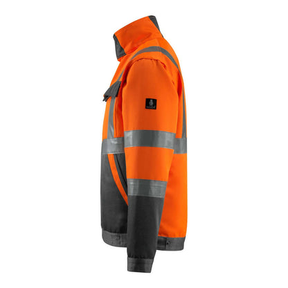Hi Vis Orange-Dark Anthracite - Back - Mascot Mens Safe Light Forster Hi-Vis Jacket