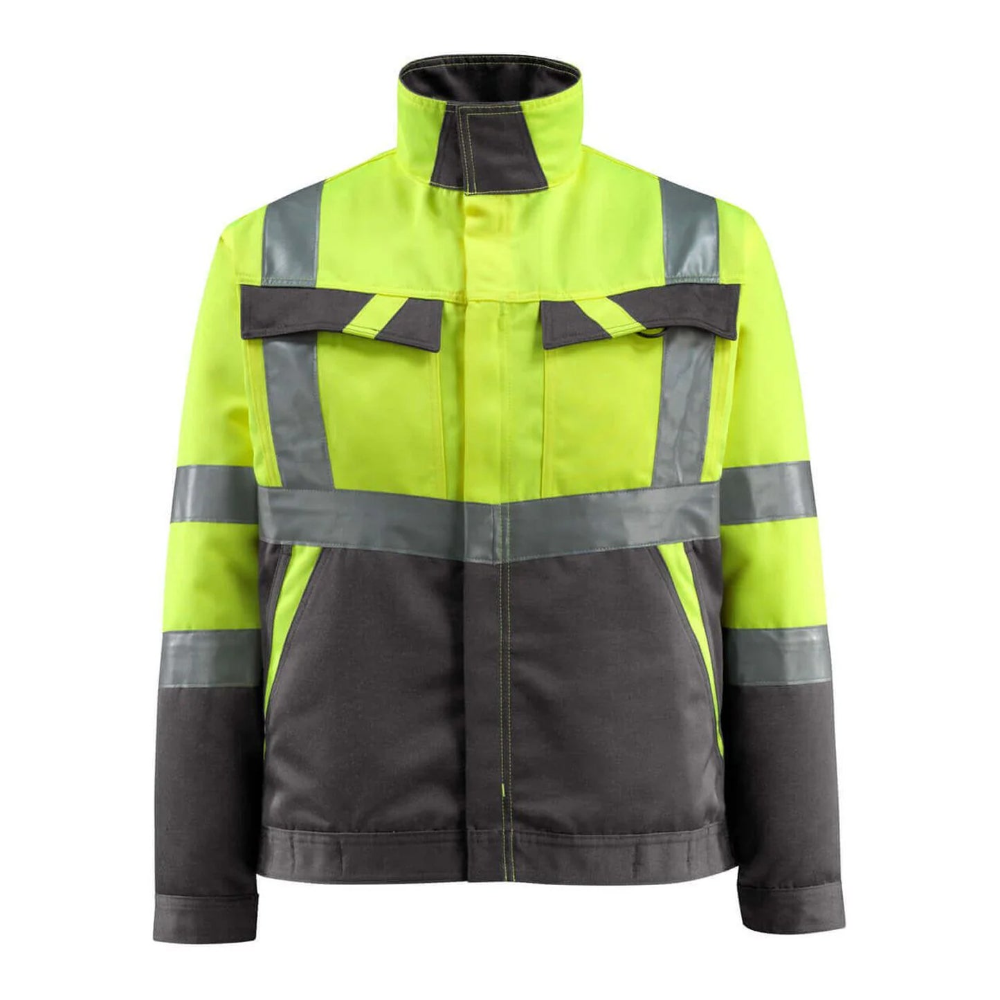 Hi Vis Yellow-Dark Anthracite - Front - Mascot Mens Safe Light Forster Hi-Vis Jacket