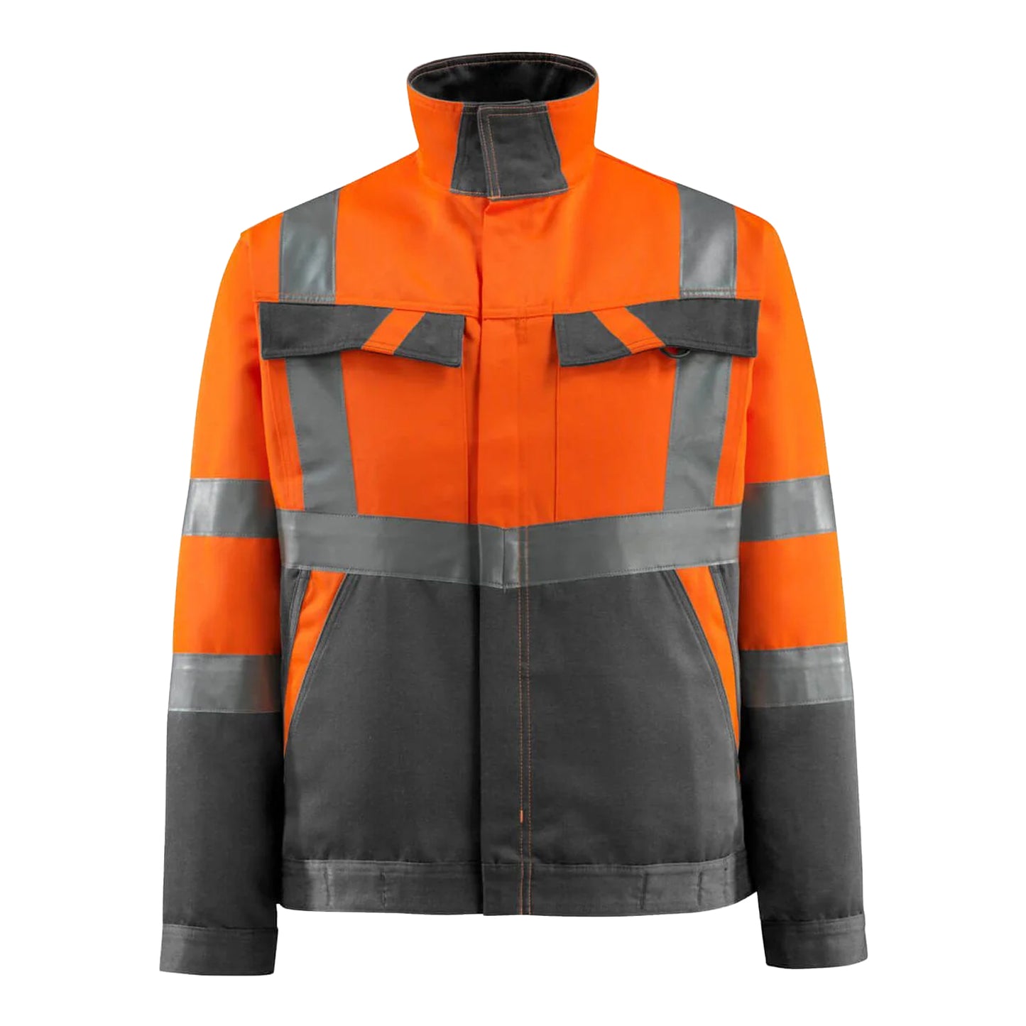 Hi Vis Orange-Dark Anthracite - Front - Mascot Mens Safe Light Forster Hi-Vis Jacket