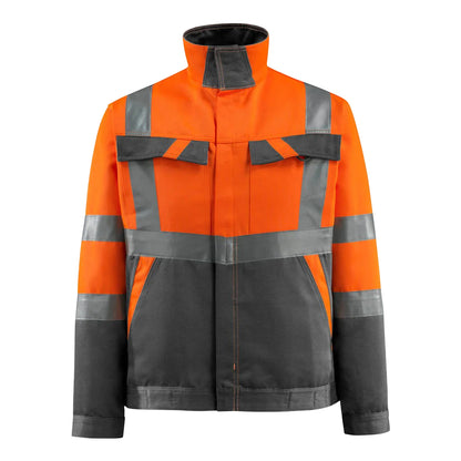Hi Vis Orange-Dark Anthracite - Front - Mascot Mens Safe Light Forster Hi-Vis Jacket