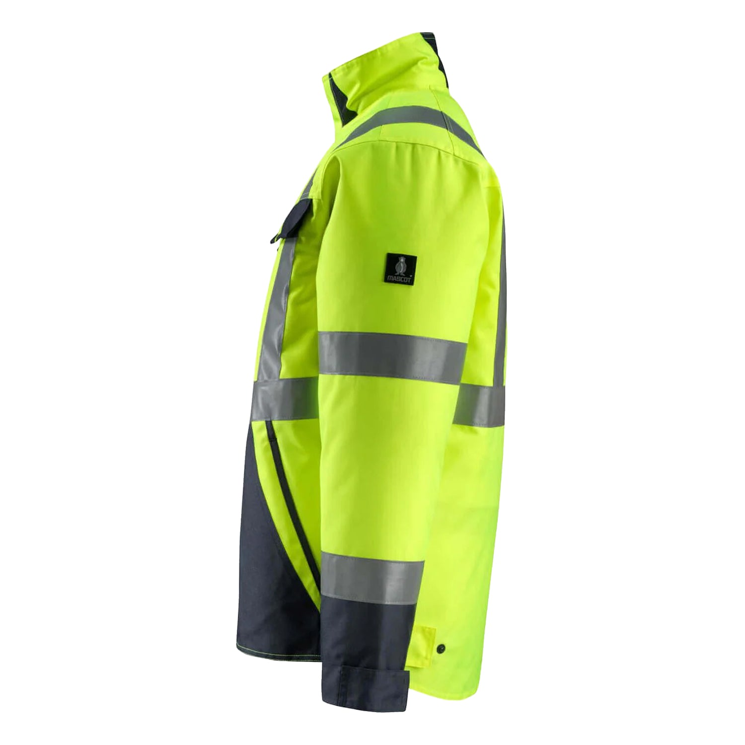 Hi Vis Yellow-Dark Navy - Back - Mascot Mens Safe Light Penrith Hi-Vis Jacket