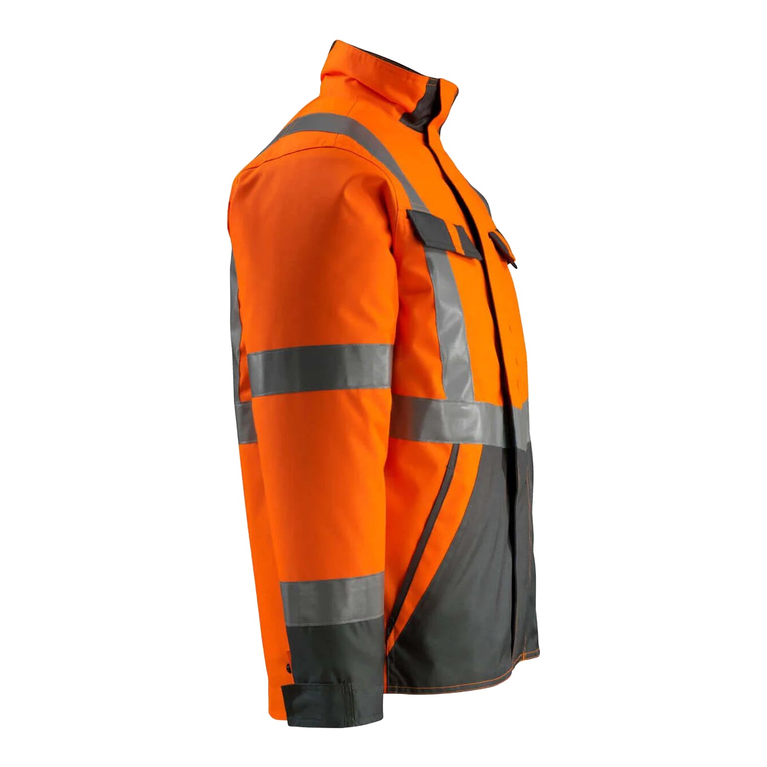 Hi Vis Orange-Dark Anthracite - Side - Mascot Mens Safe Light Penrith Hi-Vis Jacket