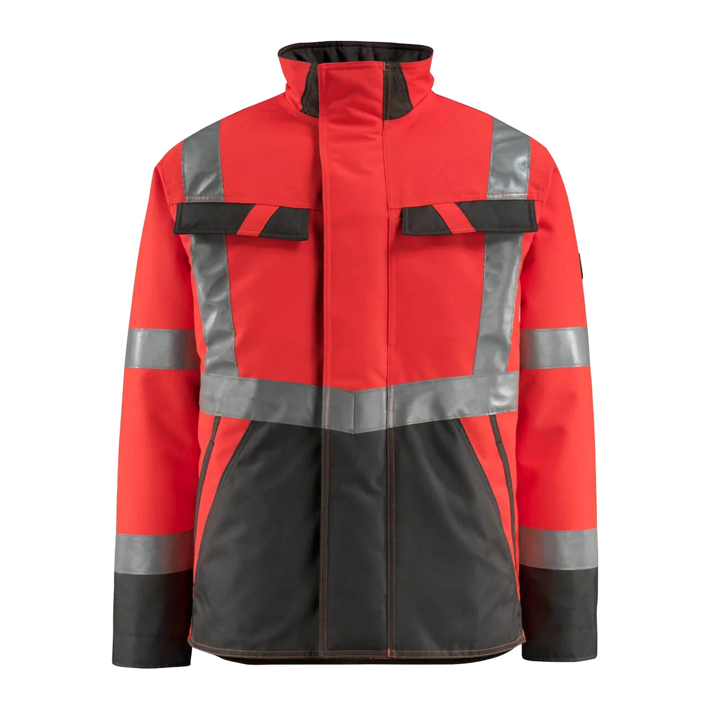 Hi Vis Red-Dark Anthracite - Front - Mascot Mens Safe Light Penrith Hi-Vis Jacket