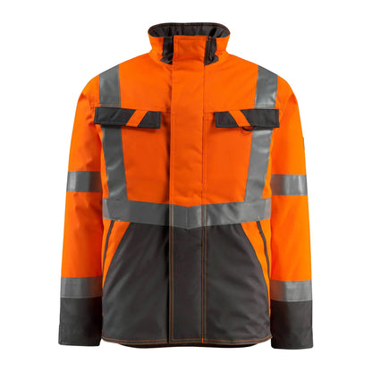 Hi Vis Orange-Dark Anthracite - Front - Mascot Mens Safe Light Penrith Hi-Vis Jacket