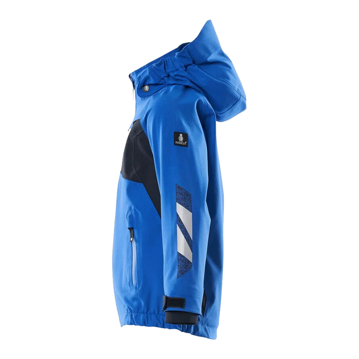 Azure Blue-Dark Navy - Back - Mascot Childrens-Kids Accelerate Shell Jacket