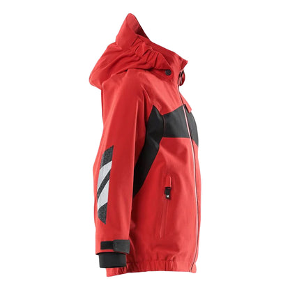 Traffic Red-Black - Side - Mascot Childrens-Kids Accelerate Shell Jacket