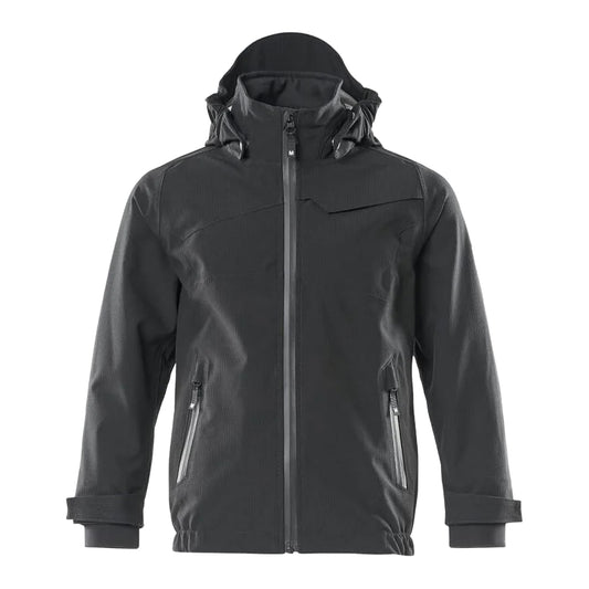 Black - Front - Mascot Childrens-Kids Accelerate Shell Jacket