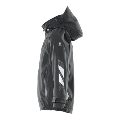 Black - Back - Mascot Childrens-Kids Accelerate Shell Jacket