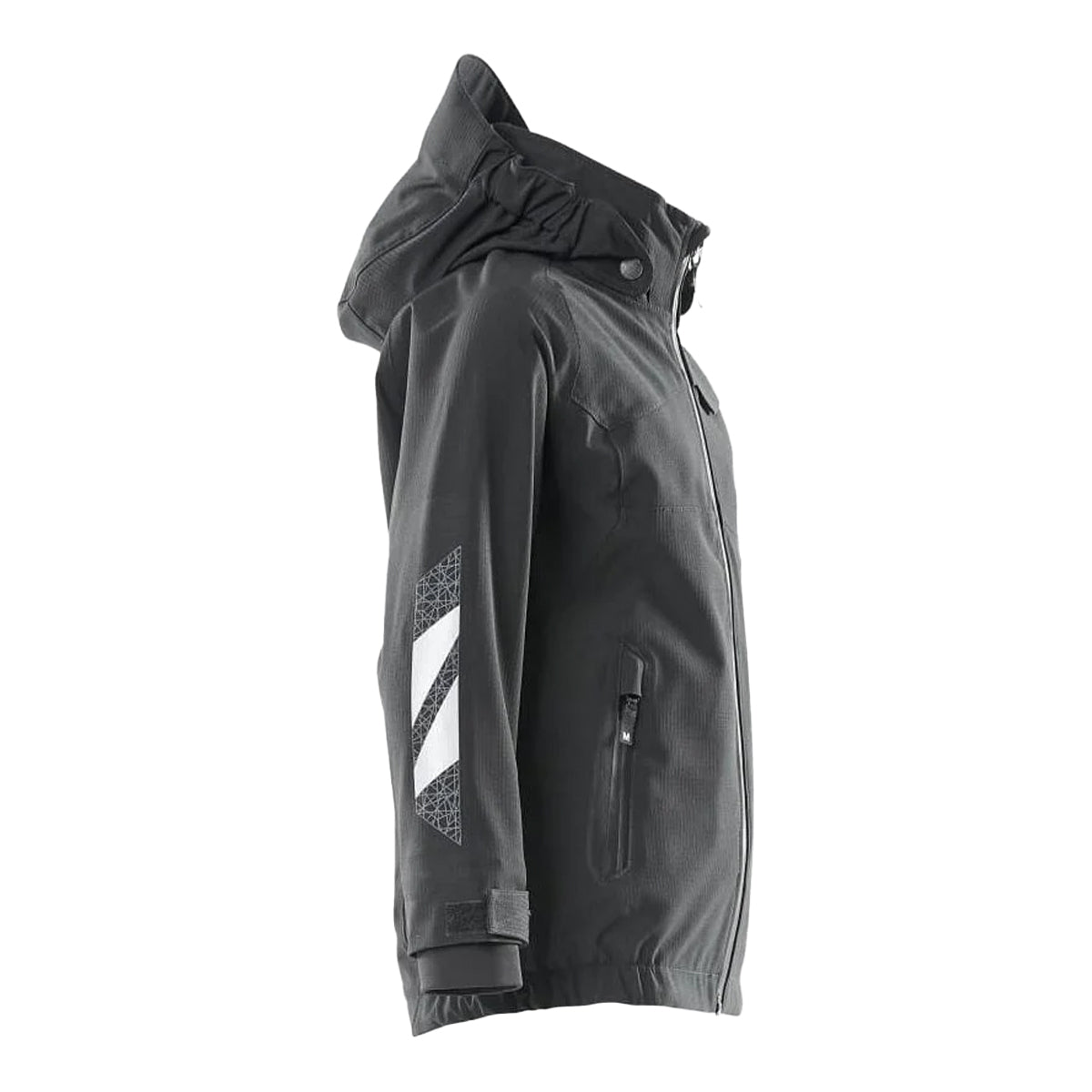 Black - Side - Mascot Childrens-Kids Accelerate Shell Jacket