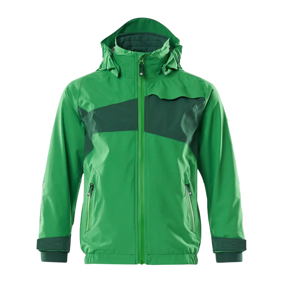 Grass Green-Green - Front - Mascot Childrens-Kids Accelerate Shell Jacket