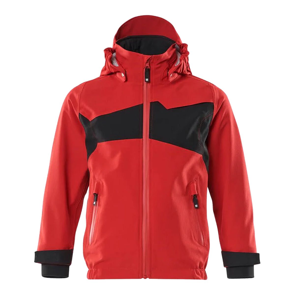 Traffic Red-Black - Front - Mascot Childrens-Kids Accelerate Shell Jacket