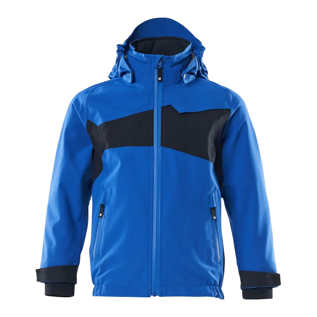 Azure Blue-Dark Navy - Front - Mascot Childrens-Kids Accelerate Shell Jacket