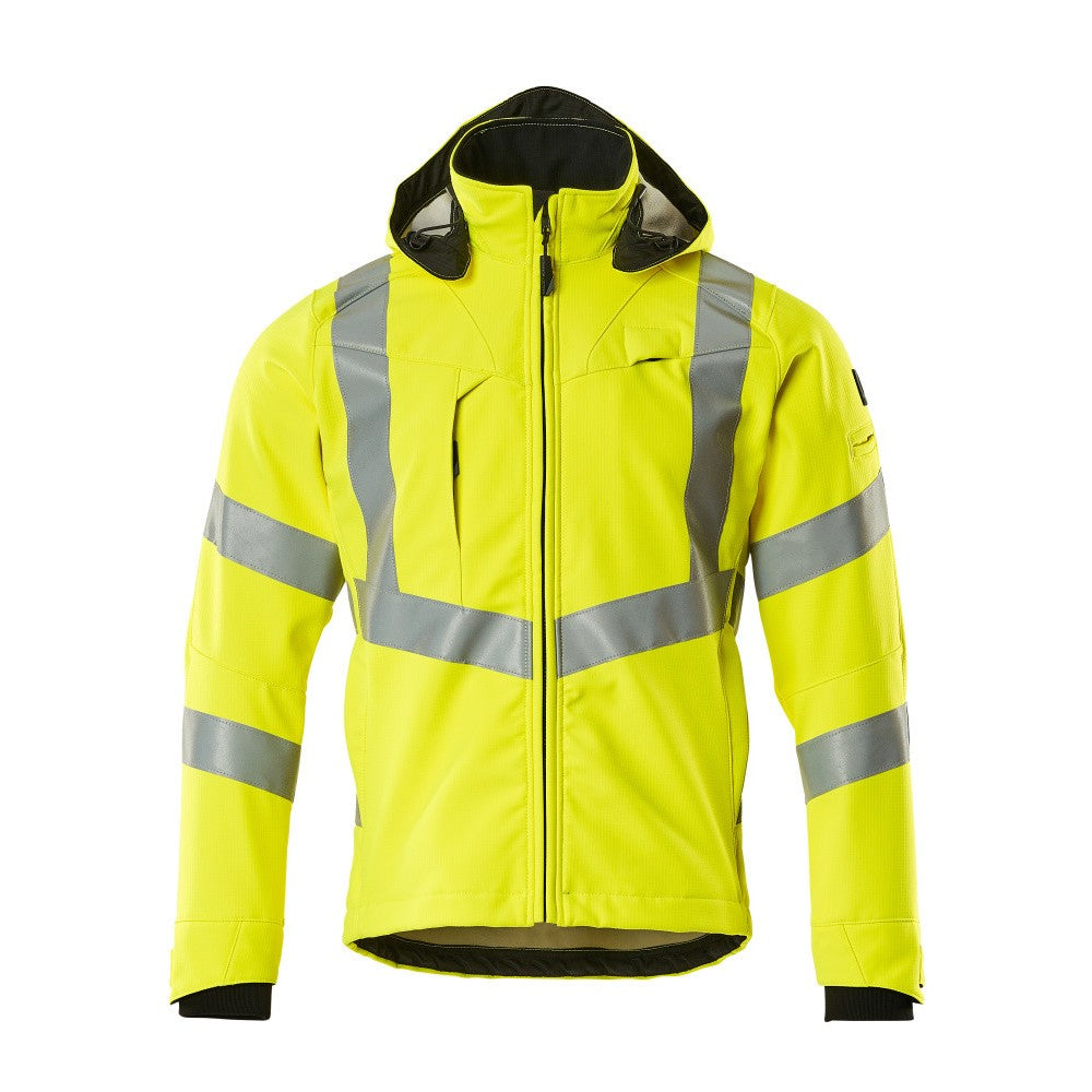 Hi Vis Yellow - Front - Mascot Mens Safe Supreme Hi-Vis Jacket