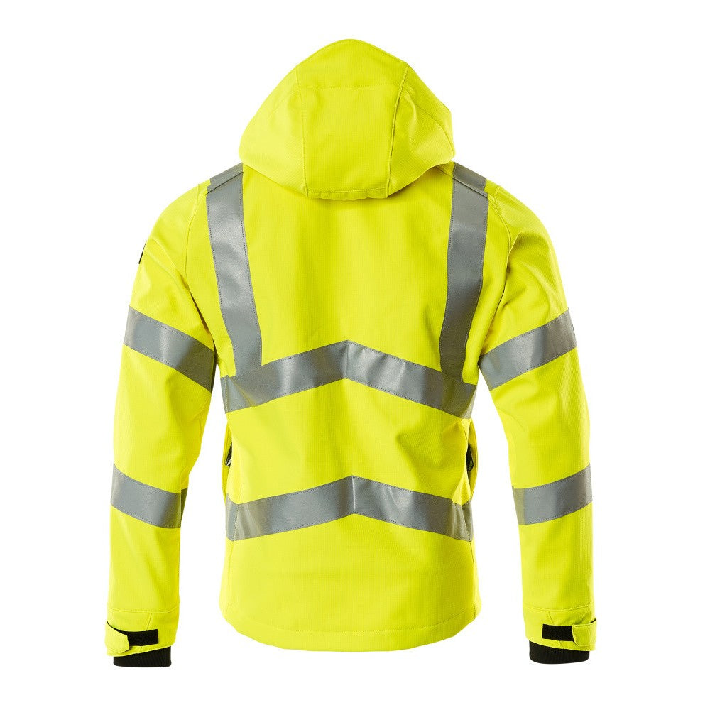 Hi Vis Yellow - Back - Mascot Mens Safe Supreme Hi-Vis Jacket